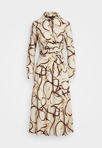 ROWELLA BELTING PRINT CREPE MIDI DRESS - Day dress - cream multi
