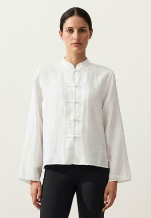 OYSHO, STAND-UP COLLAR SHIRT WITH BUTTONS - Bluza s gumbima - stone