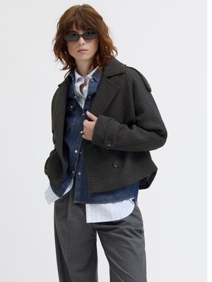 JXELLE CARLIE - Manteau court - dark grey