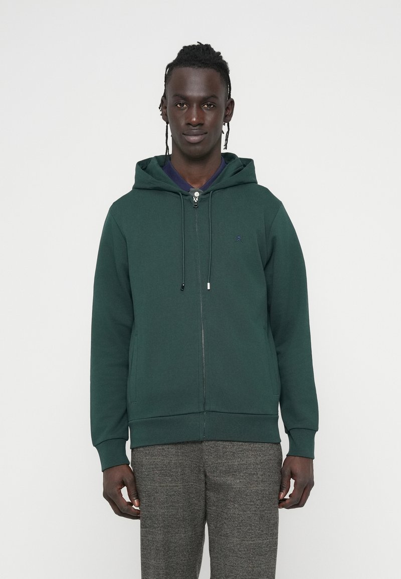 Hackett London Sweater met rits donkergroen