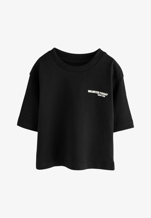 Bluză cu mânecă lungă - black slogan