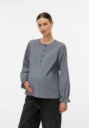 NORMAL GESCHNITTEN RUNDHALS ÄRMELBÜNDCHEN MIT RÜSCHEN BALLO - Bluza - formal gray