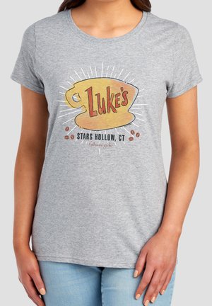 Cotton Soul, GILMORE GIRLS LUKES STARBURST LOGO - Print T-shirt - mottled light grey