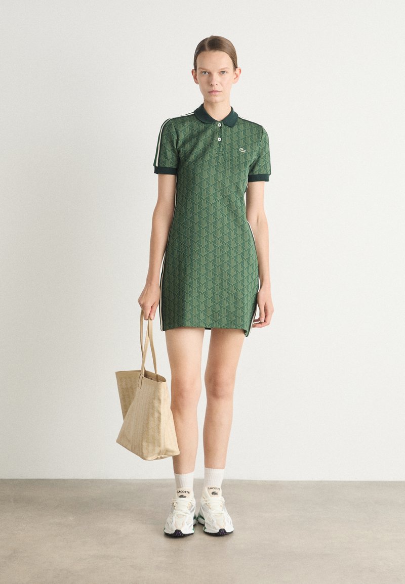 Vestido Lacoste Organic Algodon Long Mujer Verde Claro En Vtidos