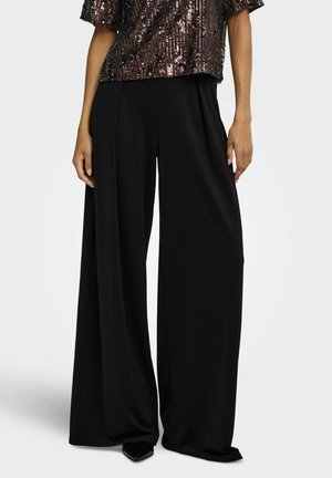 JDY, TROUSERS JDYDINA WIDE LEG FIT TROUSERS - Coupe large - black