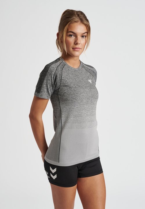 Hummel Hmlclea Seamless Tights – Collant Senza Cuciture, Traspiranti BeeCool, Logo Stampato, Donna - 2