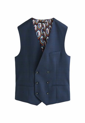 Next BOLD CHECK - REGULAR FIT - Waistcoat - navy