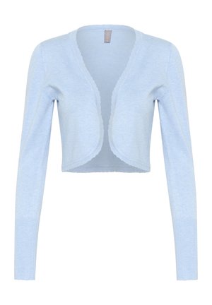 CUANNEMARIE SCALLOP BOLERO - Kardigan - cashmere blue melange