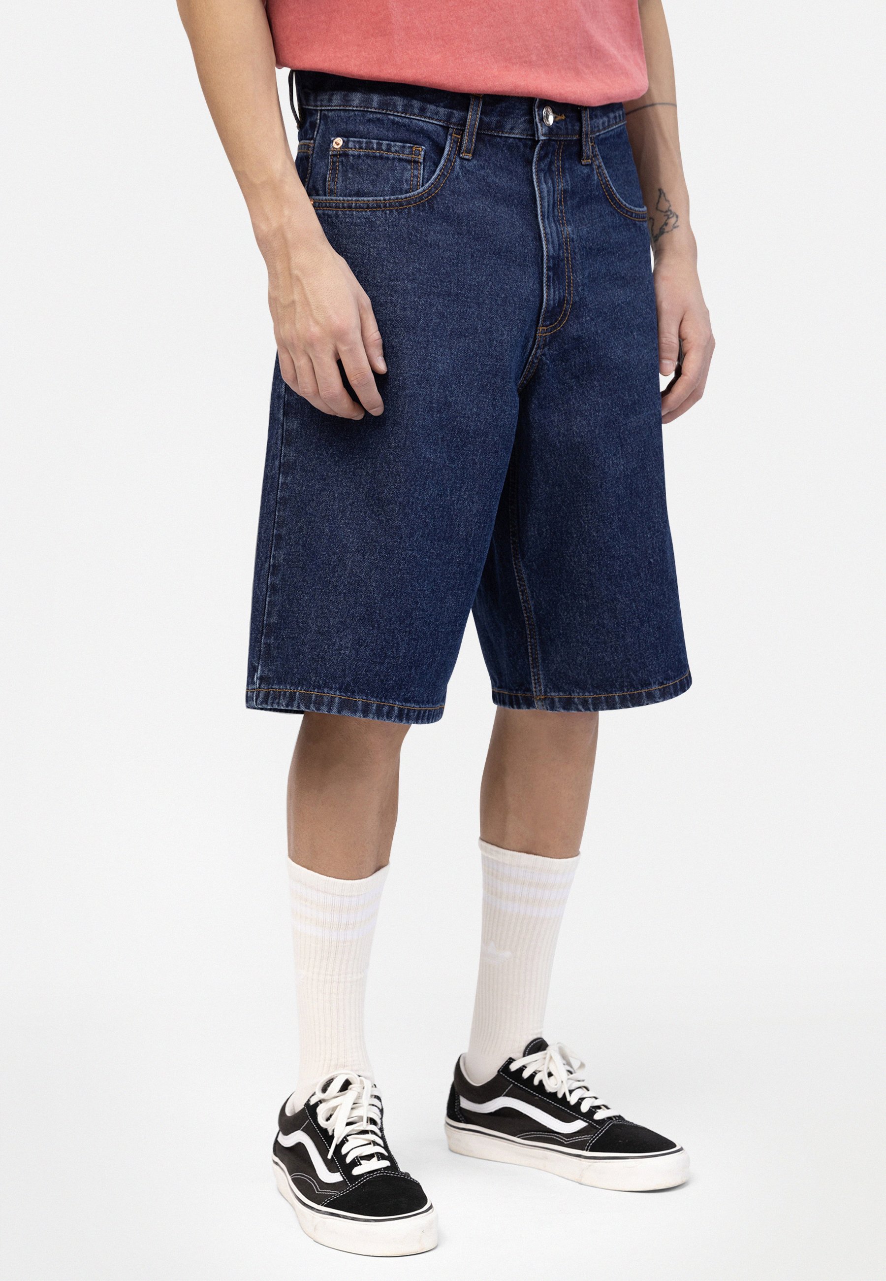 Short Jean Homme Bellfield Midwash Taille 38 (28 Pouces) - Bleu Délavé - Neuf Avec étiquettes