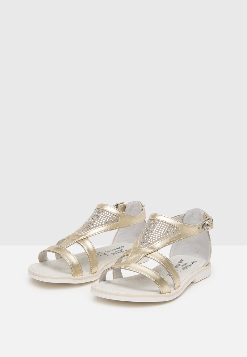 Kinder Riemchensandalen | NeroGiardini Riemensandalette jute/bronze - JS48552 Kinder Riemchensandalen | NeroGiardini Riemensandalette jute/bronze - JS48552