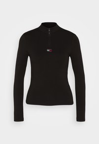 TJW XS BADGE 1/4 ZIP MOCKNECK  - Majica z dolgimi rokavi - black