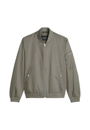 Marc O'Polo, MARC O'POLO BLOUSON REGULAR MIT ZIPPERTASCHE AM ÄRMEL - Bomber Jacket - graphite dust