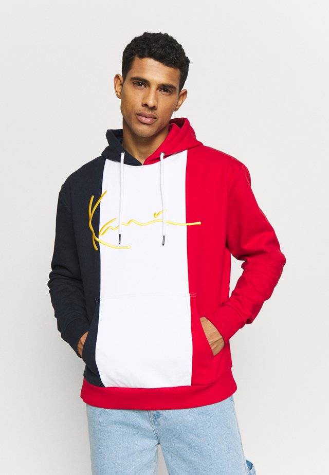 UNISEX SIGNATURE BLOCK HOODIE - Hoodie - red