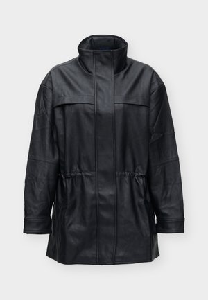 GAP, CINCHED LEATHER - Veste en similicuir - black
