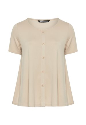 Yours Clothing, PLUS SIZE CASUAL TOPS. - T-Shirt print - natural
