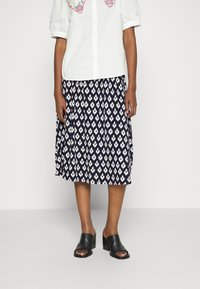 Marks & Spencer GEO SKIRT - Saia evasé - blue mix
