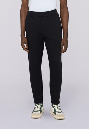 DA JOGGING IN  CON RICAMO - Stoffhose - black milano