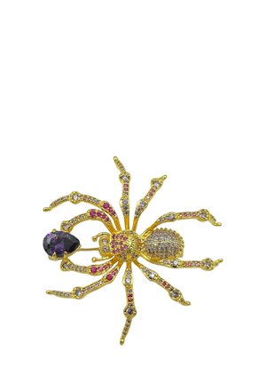 SPIDER - Broche - gold/lila/rot