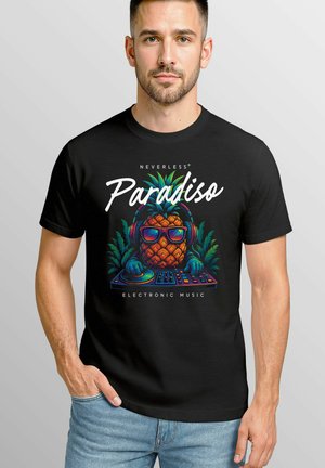 DJ ANANAS – PARADISO – EDM  - T-Shirt print - schwarz
