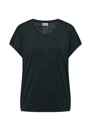Cecil, T-SHIRT WITH MONOCHROME BURNOUT PATTERN - Camiseta estampada - palm breeze green