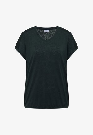 Cecil, T-SHIRT WITH MONOCHROME BURNOUT PATTERN - Camiseta estampada - palm breeze green