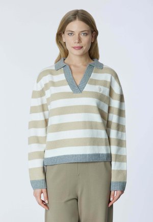 Polo - bianco e beige