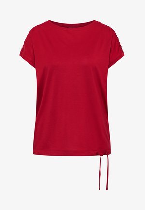 Cecil, KURZARM SHIRT MIT RAFFUNG - Triko s potiskem - tamarillo red