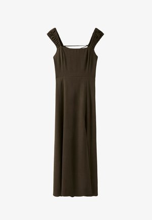 Stradivarius, MIDI DRESS WITH TIE-BACK - Robe de jour - dark brown