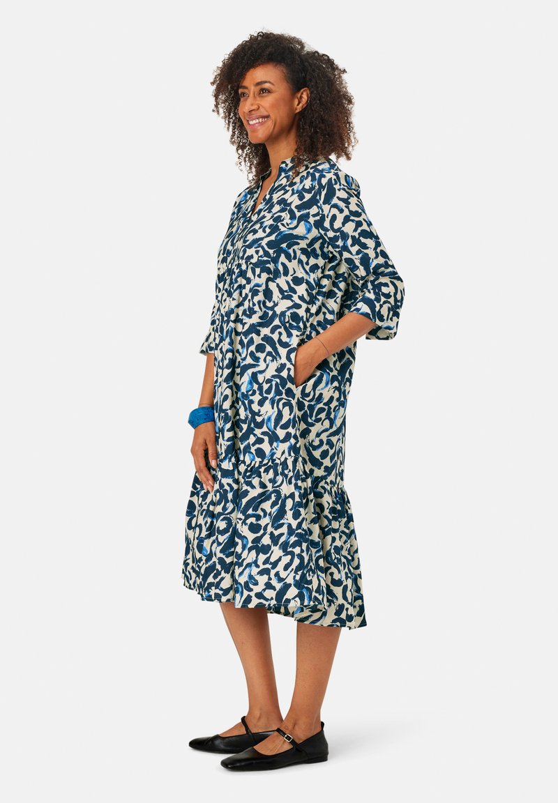 Robe D'été Trapèze Masai Bleu Marine - Taille L - Style Décontracté Marin