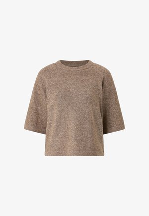 Ellos Collection, GESTRICKTER PULLOVER. - T-shirt basic - dark brown