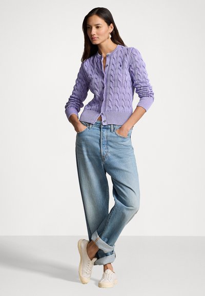 Polo Ralph Lauren CABLE KNIT COTTON CARDIGAN - Neuletakki - lavender