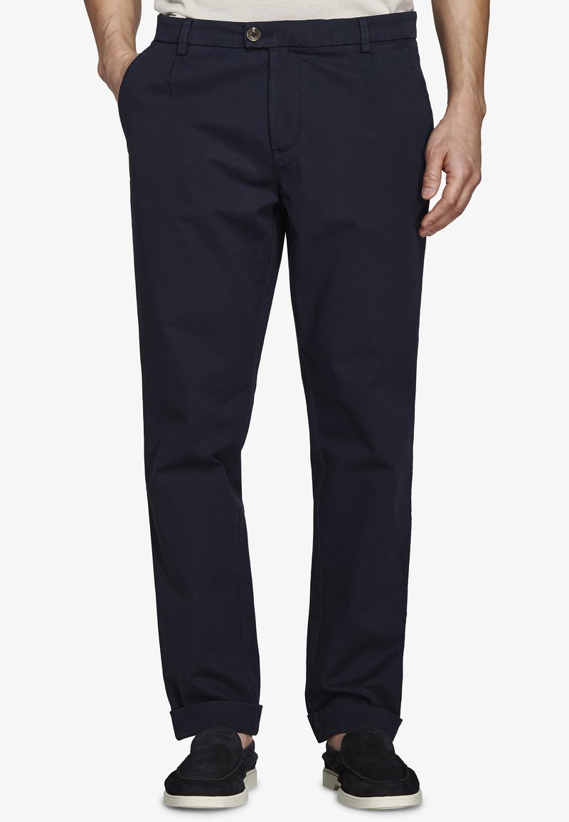 Dan John TROUSERS Chino Blue Solid bl Zalando dk dan-john-trousers-chino-blue-solid-bl-zalando-dk