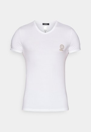 Versace SHORT SLEEVES V NECK TOPEKA NEW LOGO - Caraco - optical white