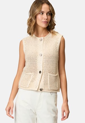 GLITZEREFFEKT - Waistcoat - creamgold