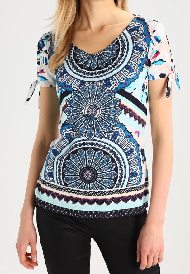 comma T-shirt imprimé - turquoise