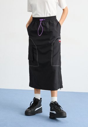 GIRL MIDI SKIRT - Gonna a campana - black