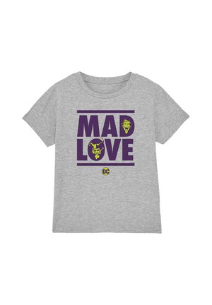Warner Brothers, BATMAN VALENTINE'S DAY JOKER HARLEY QUINN MAD LOVE UNISEX - Print T-shirt - mottled light grey
