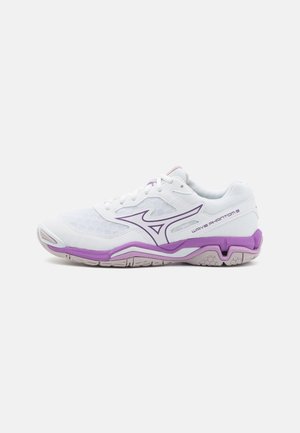 Mizuno WAVE PHANTOM 3 - Handball shoes - white/patrician purple/quince