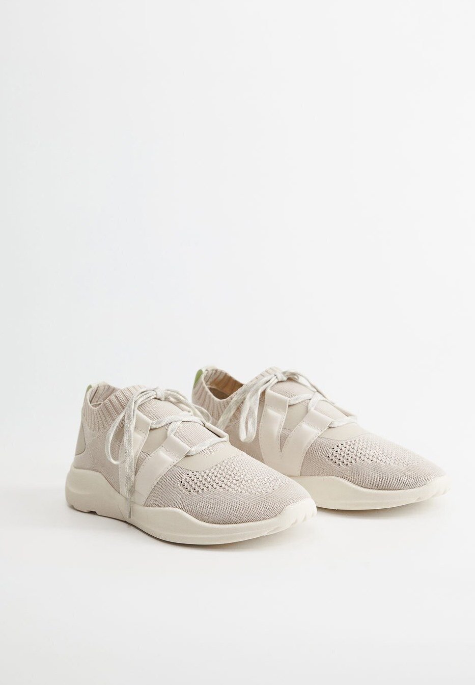 Violeta by Mango FLYING Joggesko light heather grey Violeta by Mango TOM Joggesko white Zalando.no