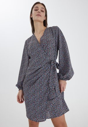 Jersey dress - black, print