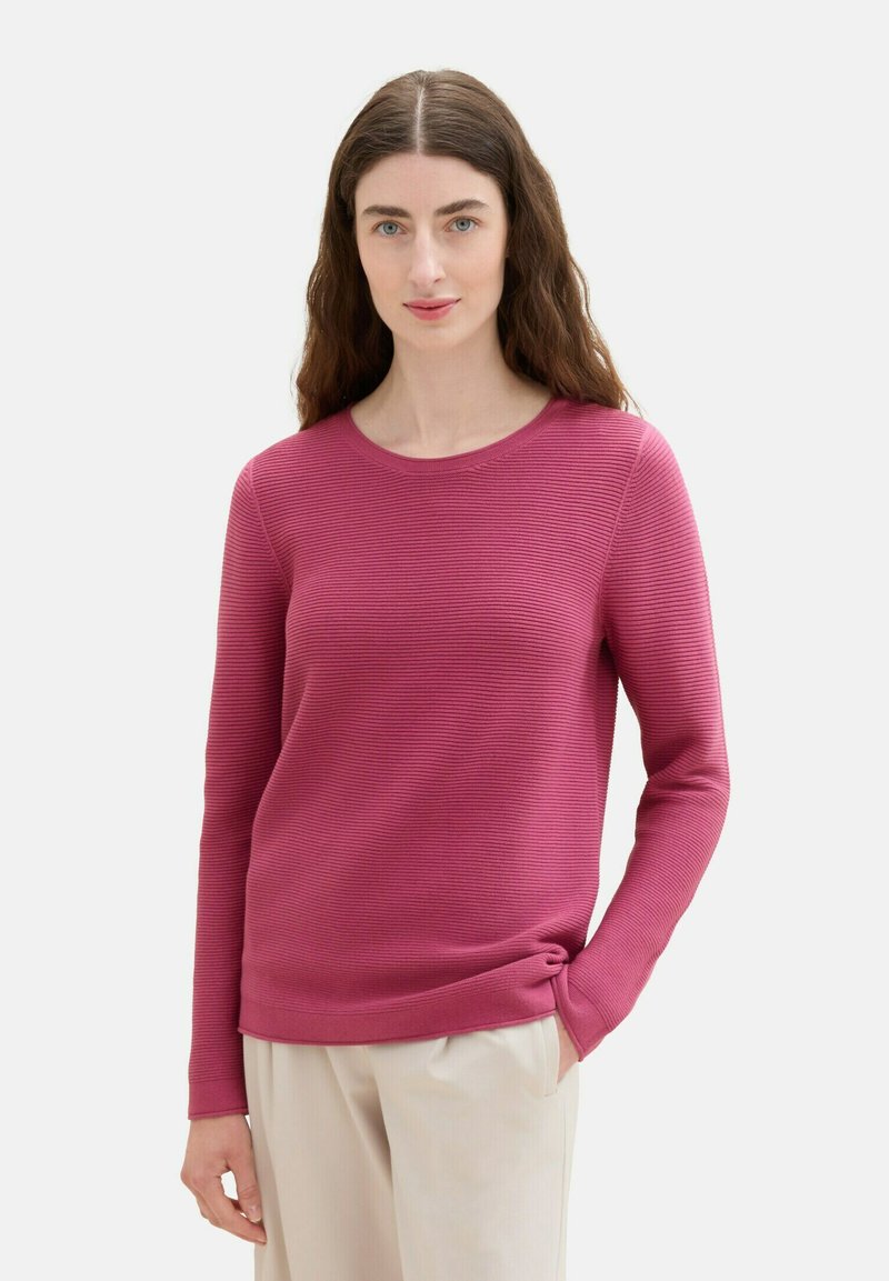 TOM TAILOR NEW OTTOMAN Jumper pink velvet/pink Zalando
