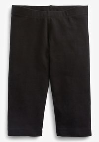 Schwarze Leggings aus weichem, dehnbarem Baumwollgewebe. Sie verf�ügen über einen elastischen Bund und ein eng anliegendes Design, das über dem Knöchel endet.