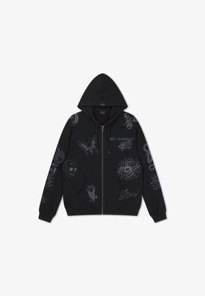Ed Hardy, Sweat zippé - black