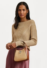 RAFFIA SMALL TANNER SHOULDER BAG - Sac à main - beige/brown