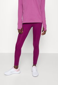 Nike Performance FAST - Leggings de corrida - sangria/silver