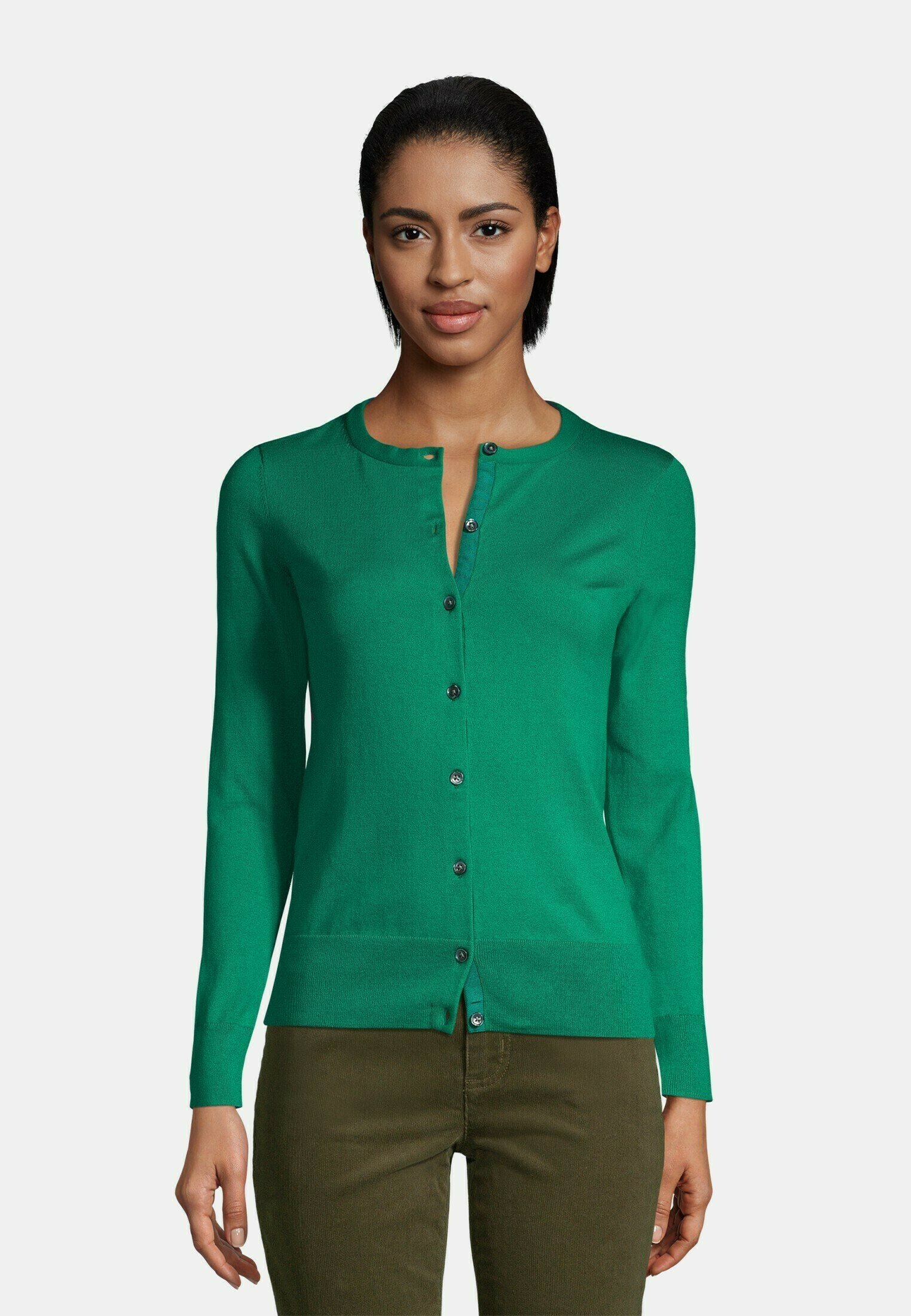 LANDS' END Cardigan - emerald gulf 