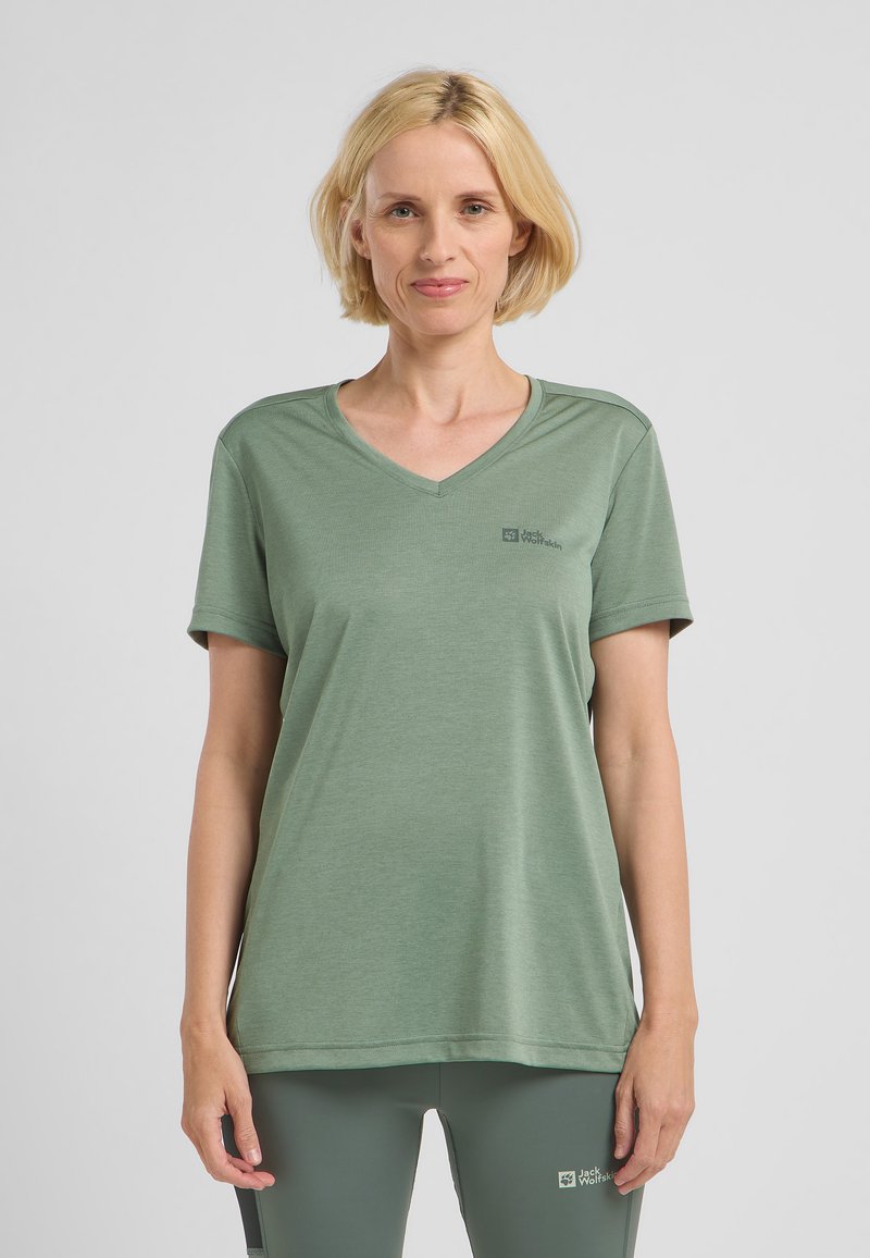 Jack Wolfskin CROSSTRAIL  - T-shirt basic - eucalyptus