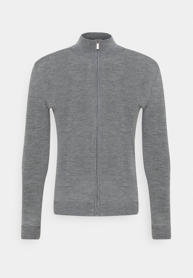 MERINO ZIP SWEATER - Cardigan - grey