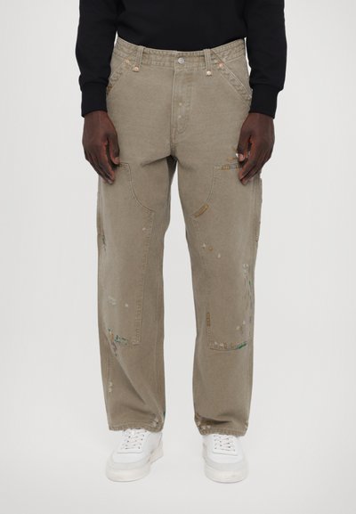 Evisu SEAGULL PRINT PANTS - Jeans Relaxed Fit - beige