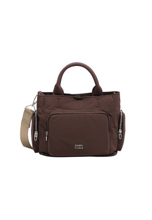 BIMBA Y LOLA, BIMBA Y LOLA BOLSO BANDOLERA POCKET GRANDE MARRÓN OSCURO - Bolso de mano - marron oscuro